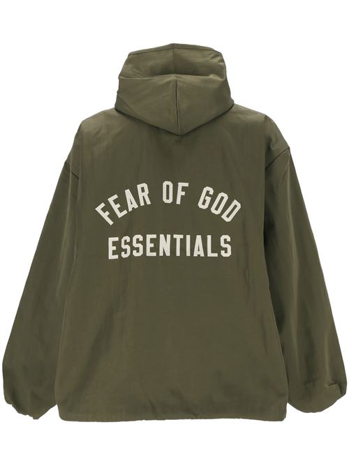 Textured Nylon Hooded Coaches Jacket Fear of God | 202BT246375FMILITARY